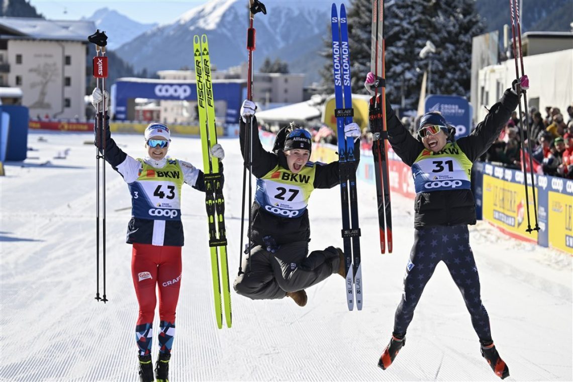 Jessie Diggins zmagala na 20 km v Davosu, Anja Mandeljc 21.