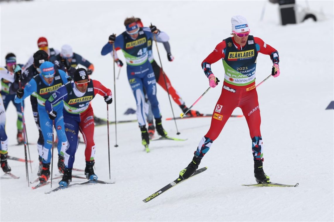 Klaebo z Golbergom do zanesljive zmage, Slovenca 14.