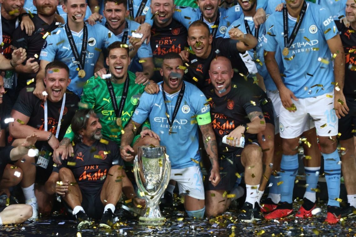 Manchester Cityju po izvajanju enajstmetrovk evropski superpokal 