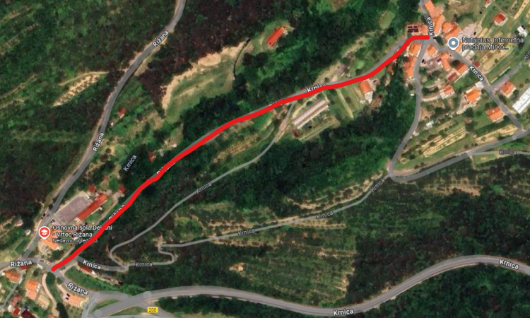 Popolna zapora ceste Rižana–Krnica