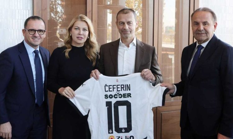 V Beogradu so Čeferinu predstavili načrt okrevanja Partizana 