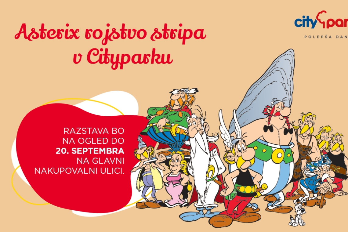 Citypark ob začetku šole z razstavo Asterixa in posebnimi akcijami